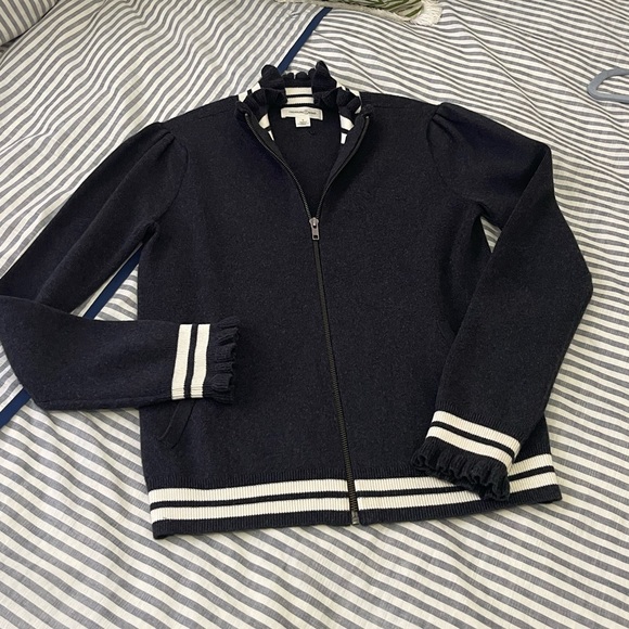 Ruffle Trim Track Jacket sz S - Picture 12 of 16